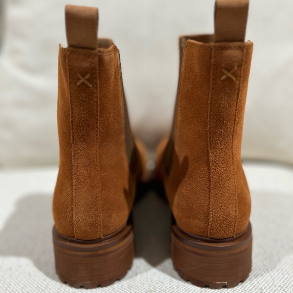 Quince Suede Leather Chelsea Boot Brown Cinnamon Women’s Size 10 New Slip On - Picture 3 of 9